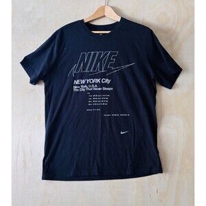 Nike Men's New York City Logo T-Shirt Black Short Sleeve Size XL